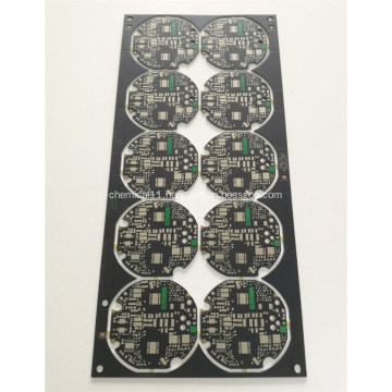 Black matt over green soldermask circuit board